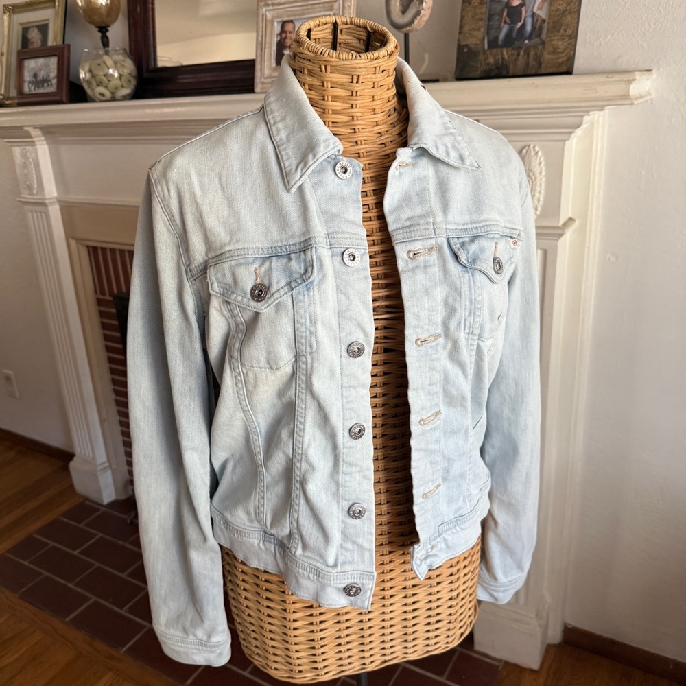 AG Adriano Goldschmied light denim jean jacket M